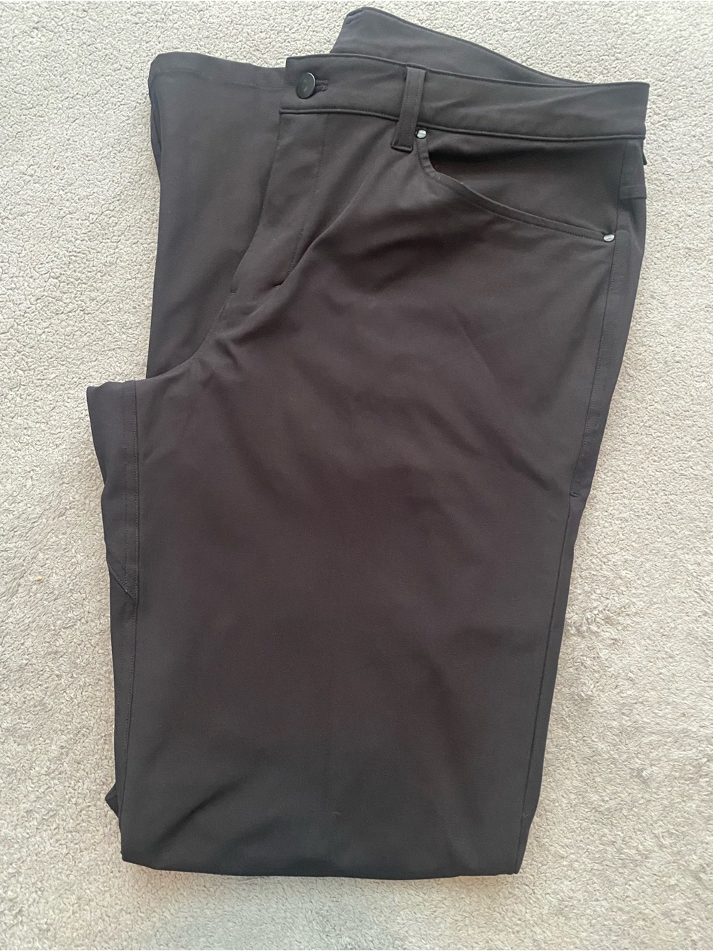 lululemon Men's Black Chino-Style Stretch Pants